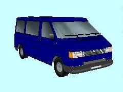 Kleinbus-blau